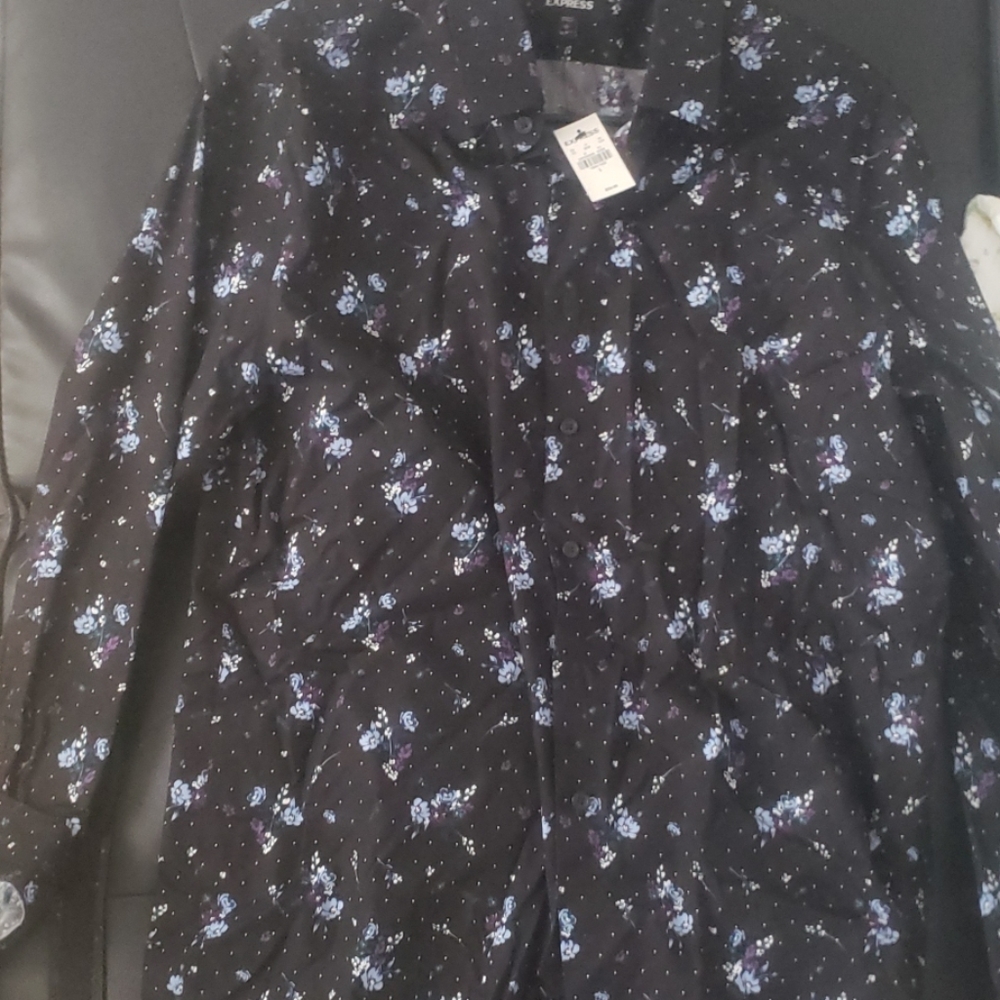 Mens black with floral design